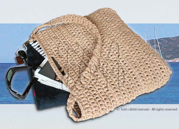 borse realizzate a mano con fettuccia - borse a uncinetto con fettuccia - crochet bag
